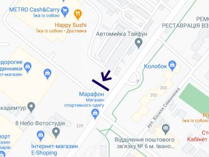 Билборд  в Ивано-Франковске, 3х6  Вовчинецька (Гагаріна) схема