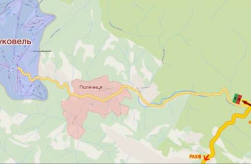 Билборд A в Трасах Івано-Франківська, 3х6  Буковель Яблуниця №1 ст. А схема