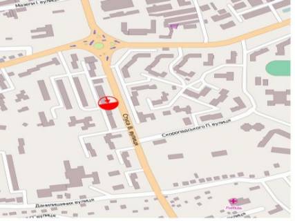 Билборд A в Трускавце, 3x6  вул. Стуса, біля Червоної рути схема