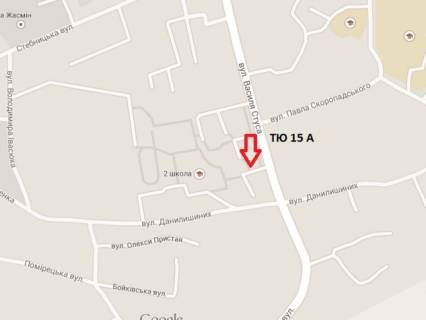 Билборд A в Трускавце, 3x6  вул. Стуса, спорттовари схема