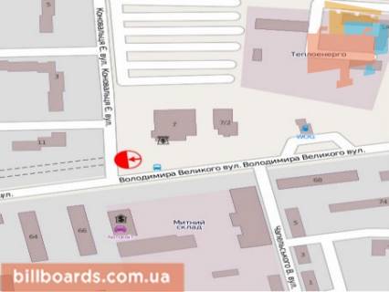 Билборд A в Дрогобыче, 3x6  вул.Володимира Великого ( сільпо) схема