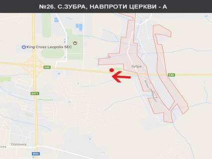 Білборд, Бігборд (Борд)  A у Зубрі, 3x6  с.Зубра, навпроти церкви до Ашану схема