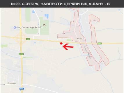 Білборд, Бігборд (Борд)  B у Зубрі, 3x6  с.Зубра, навпроти церкви до Ашану схема