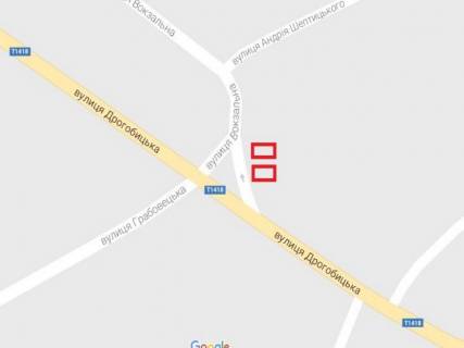 Билборд  в Стрые вул. Дрогобицька, поворот на лікарню схема