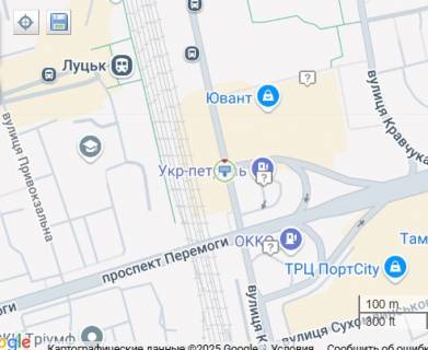 Билборд A в Луцке, 3х6  Соборності- перехрестя Карпенка Карого схема
