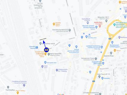 Билборд A в Чернигове площадь Вокзальная (правый) схема