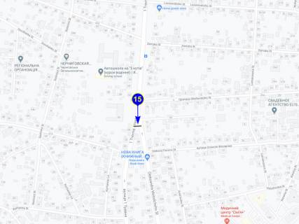Билборд A в Чернигове, 15  проспект Грушевського х вул. Молодшего (ЗОШ 5) схема