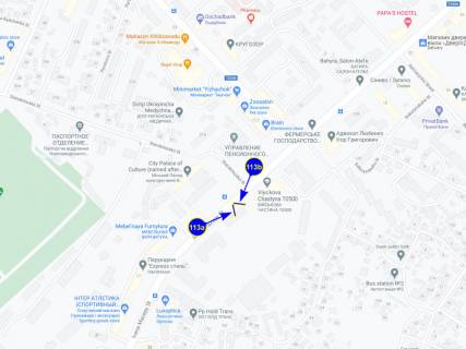 Билборд B в Чернигове ул. Мазепы 18 (сторона Б) схема