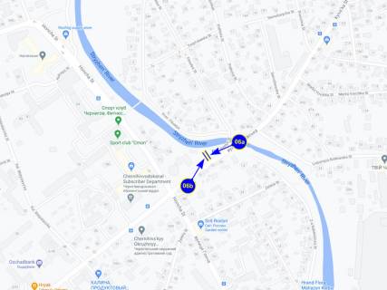 Білборд, Бігборд (Борд)  B у Чернігові, 06b  ул. Киевская, 34 (сторона B) схема