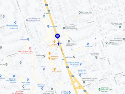 Билборд A в Чернигове проспект Мира 74 схема