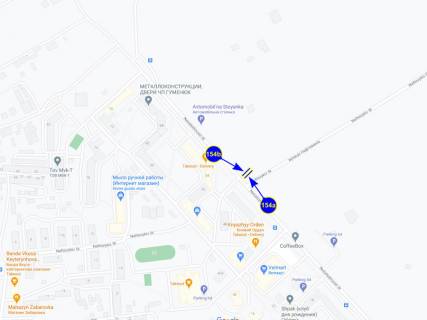 Билборд B в Чернигове ул. Незалежности 56 (сторона Б) схема