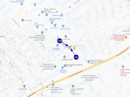 Билборд B в Чернигове, 132б  проспект Левка Лук'яненка (Рокосовського) 6 (сторона Б) схема