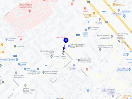 Билборд B в Чернигове ул. Мазепы х ул. Ремесленная схема