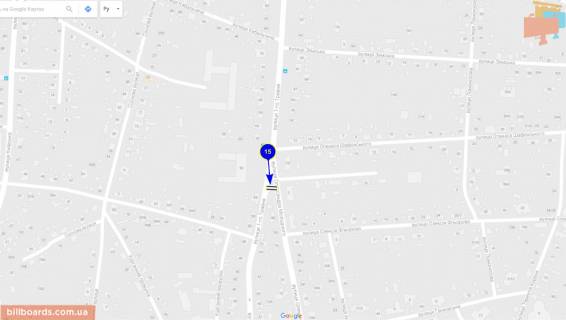 Билборд B в Чернигове 1 Мая ул. - ул. Молодшего, верхний схема