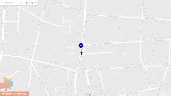 Билборд B в Чернигове 1 Mая ул. - ул. Молодшего, нижний схема