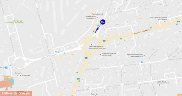 Билборд A в Чернигове Івана Мазепи (Щорса) ул., 37 схема