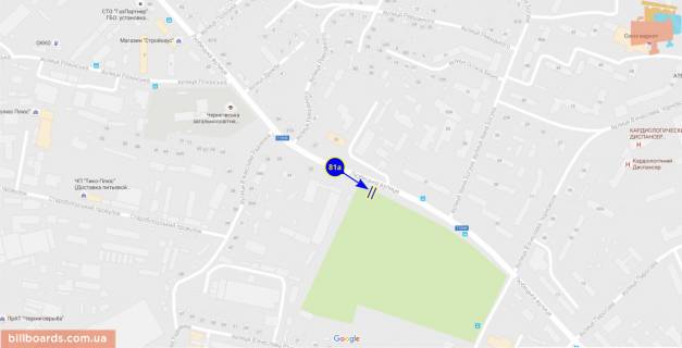 Билборд A в Чернигове Любечская ул., 34 схема