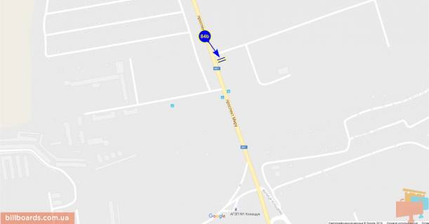 Билборд B в Чернигове Мира пр-т, въезд со стороны Гомеля схема