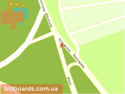 Billboard A in Chernihiv Mira pr-t / st. Kol'cevaa scheme