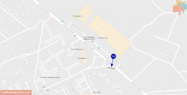 Билборд A в Чернигове Пухова ул., 148 схема
