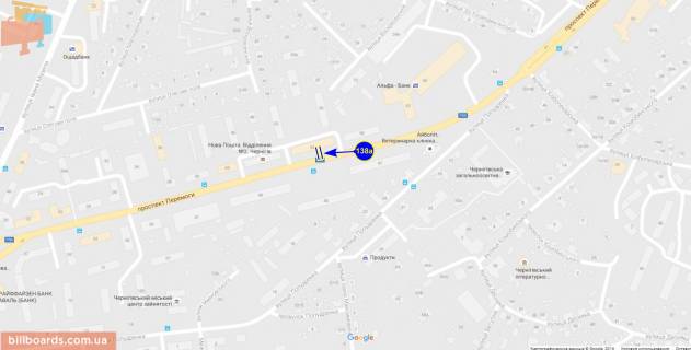 Билборд A в Чернигове Победы пр-т, 54 схема