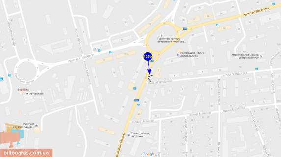 Билборд B в Чернигове Івана Мазепи (Щорса) ул. / ул. Попудренко схема