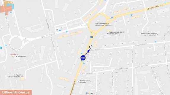 Билборд A в Чернигове Івана Мазепи (Щорса) ул. / ул. Попудренко схема