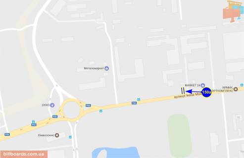 Билборд A в Чернигове Івана Мазепи (Щорса) ул., 80 схема
