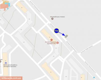 Билборд B в Чернигове Незалежности ул., 56 схема