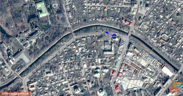 Білборд, Бігборд (Борд)  A у Ніжині Набережна вул., 11б схема