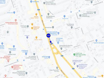 Білборд, Бігборд (Борд)  B у Чернігові проспект Мира 61 схема