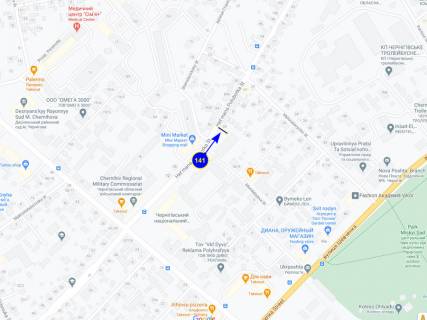 Билборд A в Чернигове, 6х3  ул. Гетьмана Полуботка 59 схема
