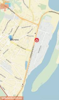Билборд B в Вышгороде, 6x3  вул. Набережна, праворуч, напрямок у бік Набережної Київського водосховища, 150 м. після повороту на “Дерев’яний ринок”, навпроти будівництва “Берегиня” схема