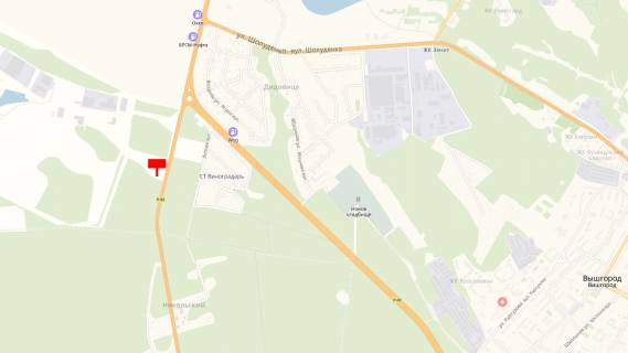 Білборд, Бігборд (Борд)  B у Вишгороді, 6x3  автомобільна дорога Р-02 “Київ-Іванків-Овруч”, 200 м. від дорожнього знаку “Вишгород”, у напрямку з м. Київ до м. Вишгород, ліворуч схема