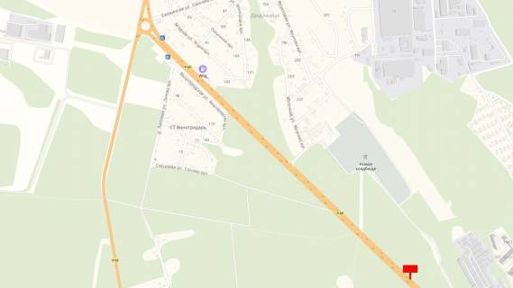 Білборд, Бігборд (Борд)  B у Вишгороді, 6x3  1800 м. после поворота с трассы Р-02 на трассу Р-69, в направлении ул. Богатырской, г. Киев, справа схема