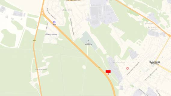 Билборд A в Вышгороде, 6x3  Трасса Р-69, 350 м. от дорожного знака "Вышгород" в направлении трассы Р-02 (с. Новые Петровцы) схема
