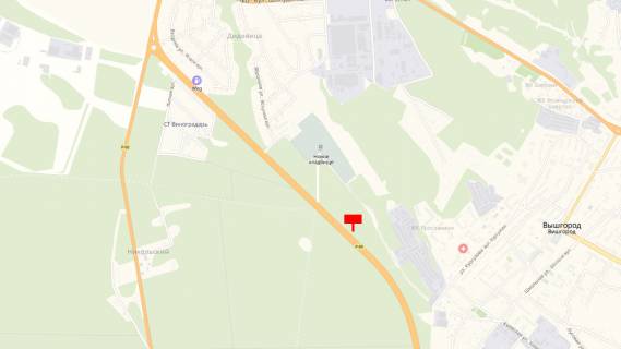 Билборд  в Вышгороде, 6x3  Трасса Р-69, 550 м. от дорожного знака "Вышгород" в направлении трассы Р-02 (с. Новые Петровцы) схема