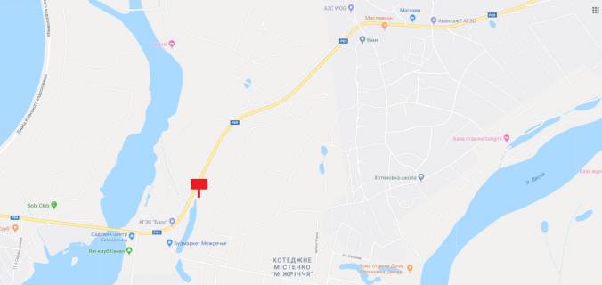 Білборд, Бігборд (Борд)  A у Вишгороді, 6x3  Трасса Р-69, 330 м. после поворота на массив "Межречье, справа схема