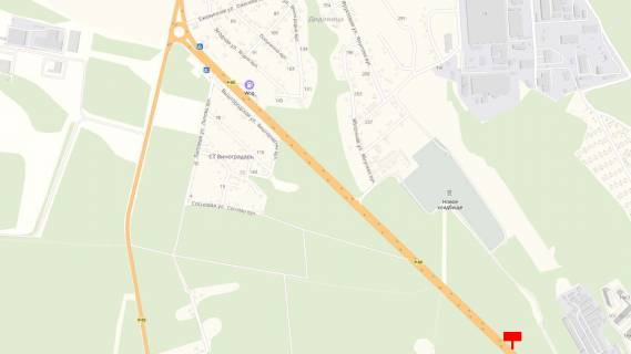 Білборд, Бігборд (Борд)  B у Вишгороді, 6x3  2700 м. после поворота с трассы Р-02 на трассу Р-69, в направлении ул. Богатырской, г. Киев, справа схема