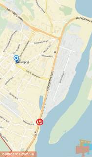 Билборд B в Вышгороде, 6x3  вул. Набережна, праворуч, напрямок у м. Вишгород, перед зупинкою, перед початком території яхт-клубу “Оріанна” схема