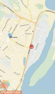 Билборд B в Вышгороде, 6x3  вул. Набережна, праворуч, напрямок у м. Вишгород, після повороту на проспект Шевченка схема