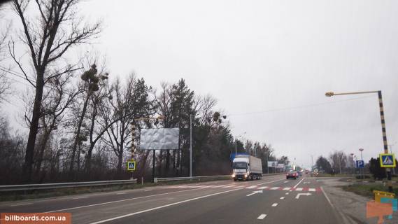 Білборд, Бігборд (Борд)  B у Вишгороді, 6x3  автомобільна дорога Р-02 “Київ-Іванків-Овруч”,1000 м. до повороту до м. Вишгорода з м. Києва (пл. Шевченка), праворуч Фото 1