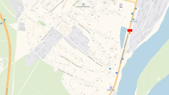 Билборд B в Вышгороде, 6x3  вул. Набережна, 1200 м. після дорожнього знаку “Вишгород” (стела), у напрямку до центру Вишгороду, праворуч схема