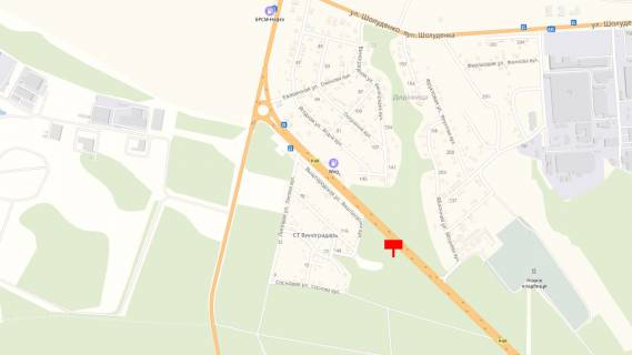 Билборд B в Вышгороде, 6x3  850 м. после поворота с трассы Р-02 на трассу Р-69, в направлении ул. Богатырской, г. Киев, справа схема