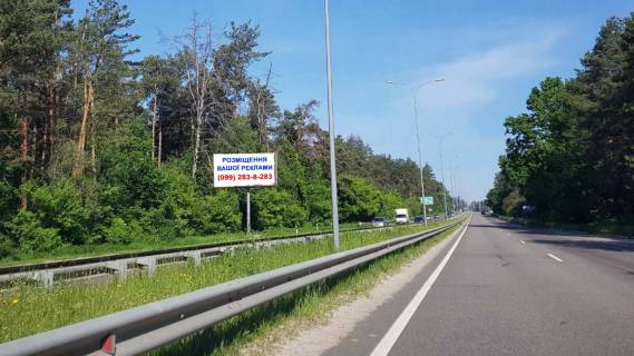 Билборд B в Вышгороде, 6x3  850 м. после поворота с трассы Р-02 на трассу Р-69, в направлении ул. Богатырской, г. Киев, справа фото 1