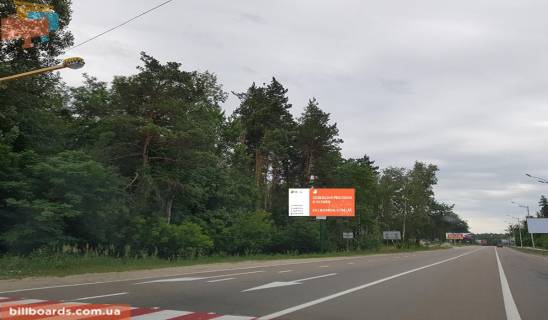 Билборд B в Вышгороде, 6x3  автомобільна дорога Р-02 “Київ-Іванків-Овруч”,350 м. до повороту до м. Вишгорода з м. Києва (пл. Шевченка), праворуч фото 1