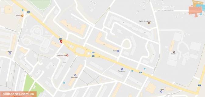 Ситилайт A в Вышгороде 80 м. до поворота на пр-т Мазепы схема