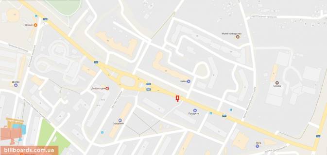 Ситилайт A в Вышгороде ул. Шолуденко, 80 м. после поворота на пр-т Мазепы схема