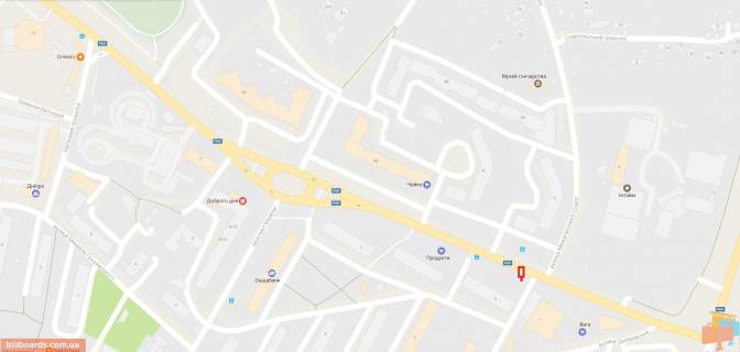 Ситилайт A в Вышгороде Ул. Шолуденко, перед поворотом на ул. Шолуденко, 3 схема