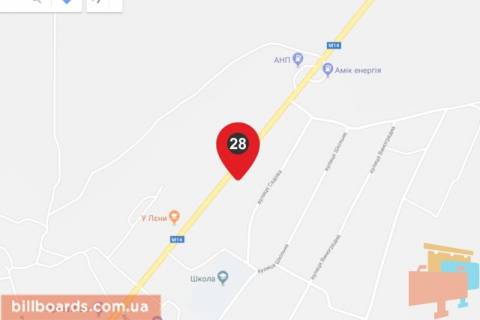 Билборд B в Коблеве, 6х3  трасса М14 последний на территории села схема